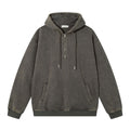 Hoodie with half open collar