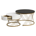 Elegant Marble Nesting Coffee Table Set