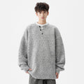 Heavyweight Henley Neck Sweater for Men
