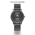 EUTOUR Men's Magnetic Quartz Watch with Original 40mm Stainless Steel Strap